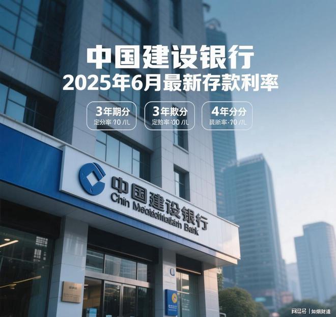 中国建设银行2025年6月最新存款利率出炉：3年期定存利率最高